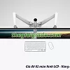 Giá đỡ 02 màn hình LCD trên bàn làm việc loại tay dài 2 khuỷu BK-4S