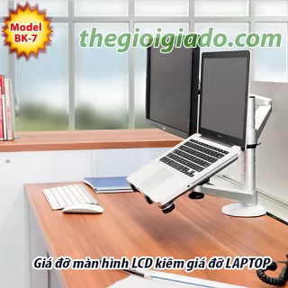 Giá đỡ màn hình LCD tay dài kiêm giá đỡ laptop tay ngắn Model BK7