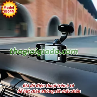 Giá đỡ điện thoại trên xe hơi - kiểu hút chân không sb04n