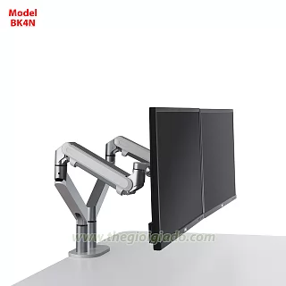 Giá đỡ 2 màn hình LCD tay nâng piston Model BK4N