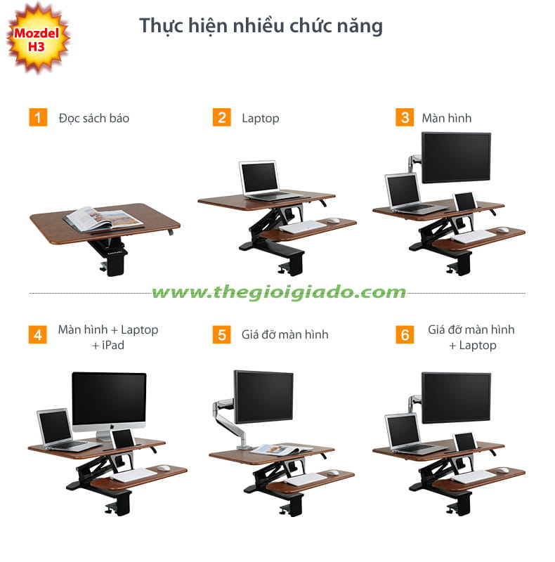 B&agrave;n n&acirc;ng điều chỉnh chiều cao model H3 