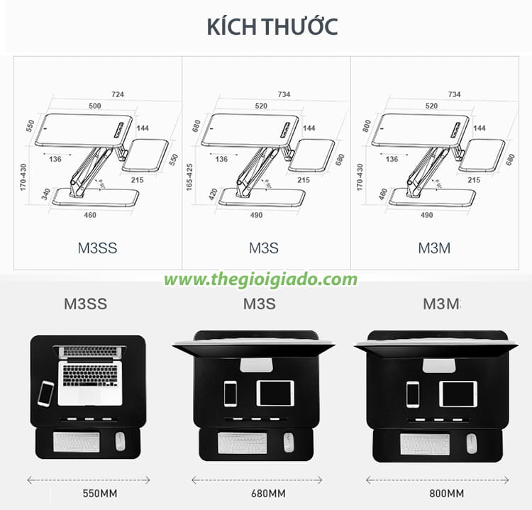 B&agrave;n n&acirc;ng điều chỉnh chiều cao