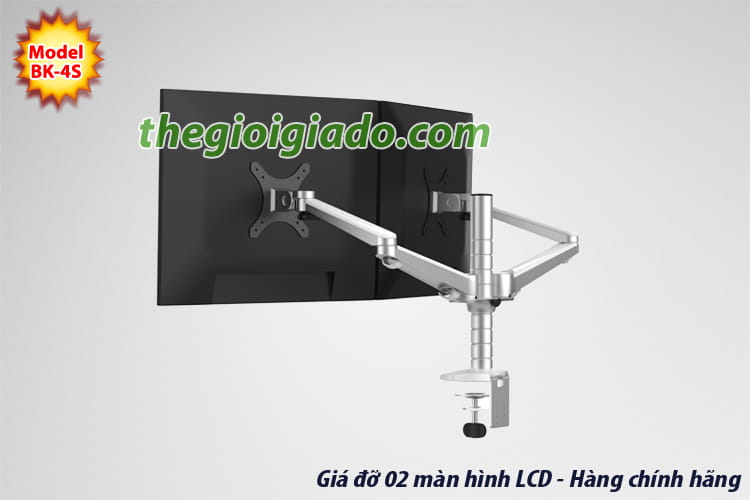 gi&aacute; đỡ m&agrave;n h&igrave;nh LCD đ&ocirc;i tr&ecirc;n b&agrave;n l&agrave;m việc loại 2 khớp,Gi&aacute; đỡ m&agrave;n h&igrave;nh LCD