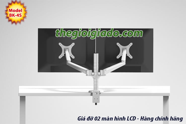 gi&aacute; đỡ m&agrave;n h&igrave;nh LCD đ&ocirc;i tr&ecirc;n b&agrave;n l&agrave;m việc loại 2 khớp,Gi&aacute; đỡ m&agrave;n h&igrave;nh LCD