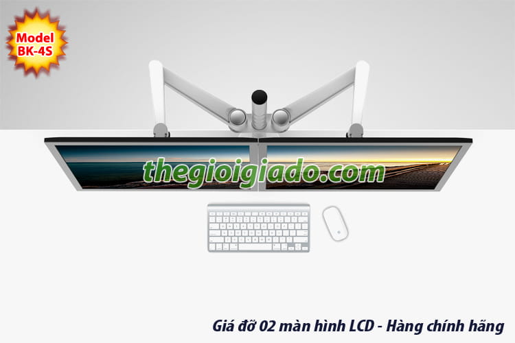 gi&aacute; đỡ m&agrave;n h&igrave;nh LCD đ&ocirc;i tr&ecirc;n b&agrave;n l&agrave;m việc loại 2 khớp,Gi&aacute; đỡ m&agrave;n h&igrave;nh LCD