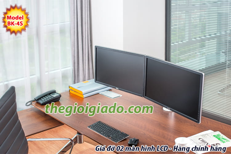 gi&aacute; đỡ m&agrave;n h&igrave;nh LCD đ&ocirc;i tr&ecirc;n b&agrave;n l&agrave;m việc loại 2 khớp,Gi&aacute; đỡ m&agrave;n h&igrave;nh LCD