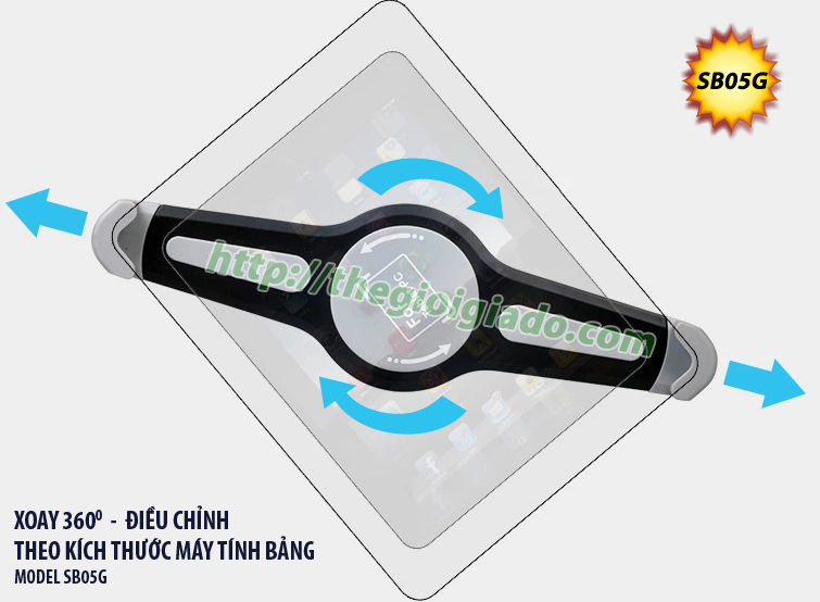 GI&Aacute; ĐỠ M&Aacute;Y T&Iacute;NH BẢNG D&Ugrave;NG Ở GHẾ SAU TR&Ecirc;N &Ocirc;T&Ocirc; - Model: SB05G