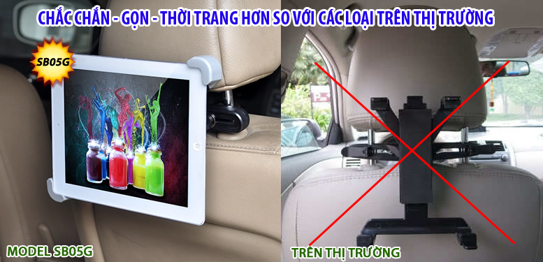 GI&Aacute; ĐỠ M&Aacute;Y T&Iacute;NH BẢNG D&Ugrave;NG Ở GHẾ SAU TR&Ecirc;N &Ocirc;T&Ocirc; - Model: SB05G