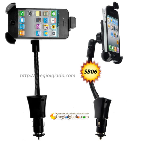 GI&Aacute; ĐỠ SMARTPHONE KI&Ecirc;M SẠC D&Ugrave;NG TR&Ecirc;N XE &Ocirc;T&Ocirc;,GI&Aacute; ĐỠ điện thoại KI&Ecirc;M SẠC D&Ugrave;NG TR&Ecirc;N XE &Ocirc;T&Ocirc; - MODEL: SB06