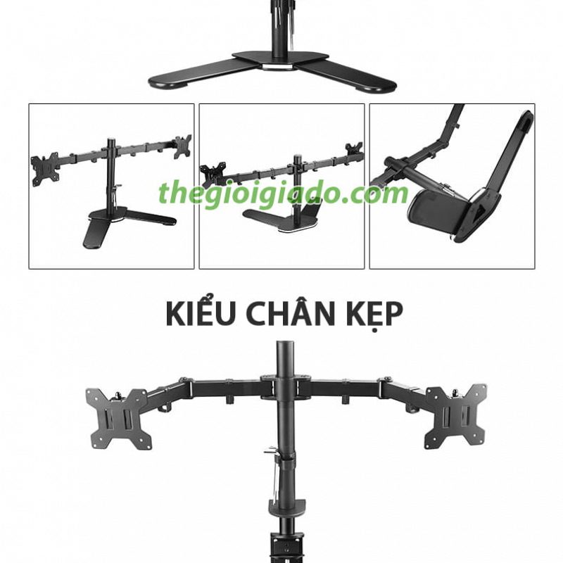 gi&aacute; đỡ hai m&agrave;n h&igrave;nh LCD m&aacute;y t&iacute;nh