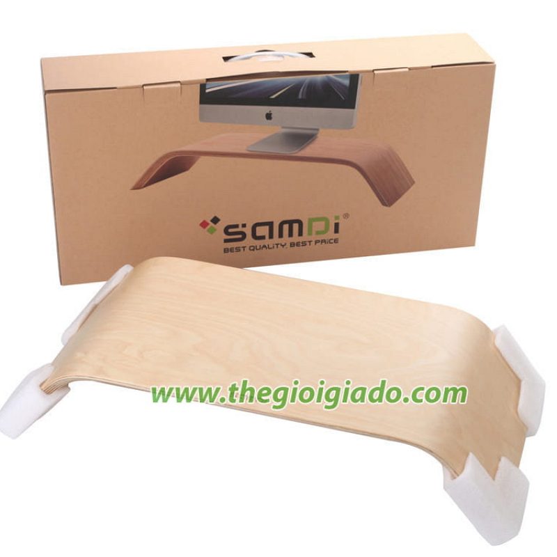 Gi&aacute; đỡ iMac để b&agrave;n chất liệu gỗ SAM-4
