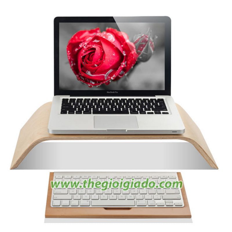 Gi&aacute; đỡ iMac để b&agrave;n chất liệu gỗ SAM-4