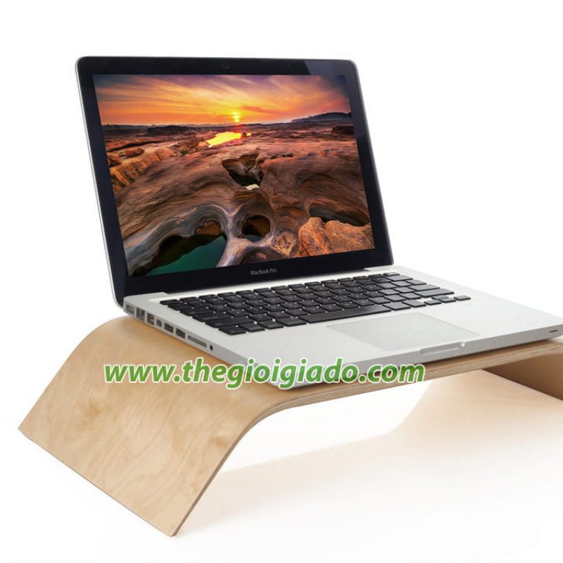 Gi&aacute; đỡ iMac để b&agrave;n chất liệu gỗ SAM-4