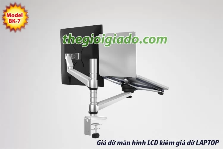 Giá đỡ màn hình LCD tay dài kiêm giá đỡ laptop tay ngắn Model BK7