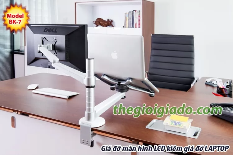 Giá đỡ màn hình LCD tay dài kiêm giá đỡ laptop tay ngắn Model BK7