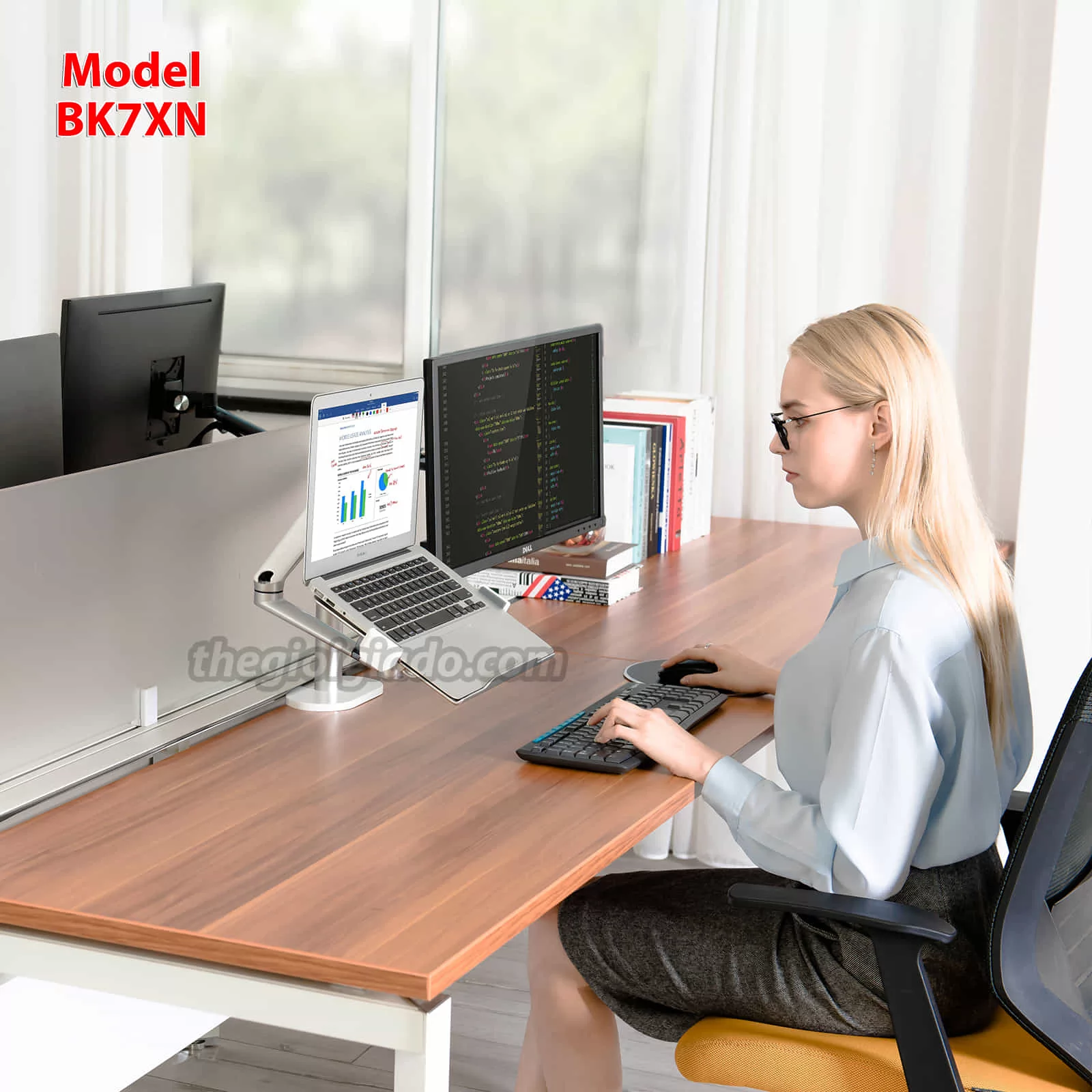 Giá đỡ màn hình LCD và Laptop trên bàn Model BK7XN