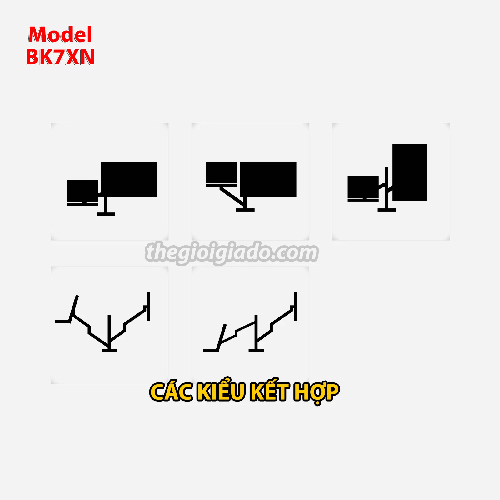 Giá đỡ màn hình LCD và Laptop trên bàn Model BK7XN