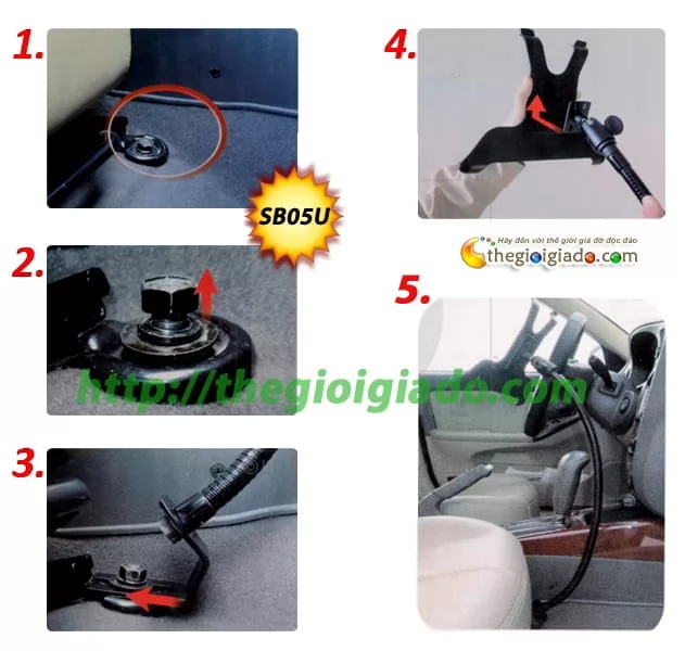 Giá đỡ máy tính bảng trên ôtô Model SB05U