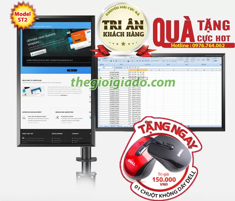 Giá đỡ hai màn hình LCD Model ST2