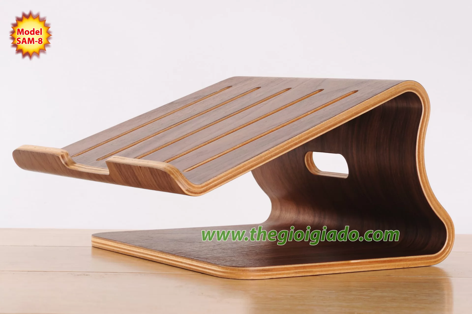 Giá đỡ MacBook để bàn chất liệu gỗ SAM-8
